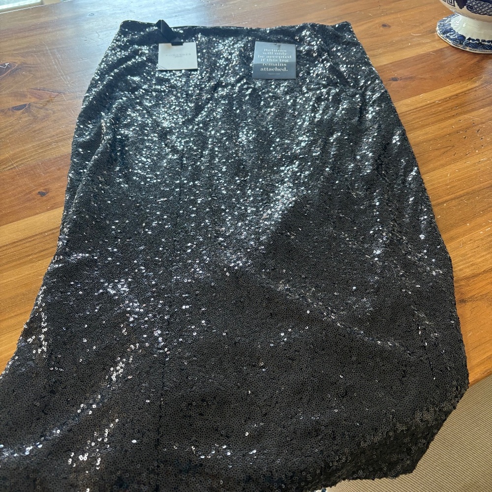 Black Sequin Skirt